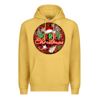 Antique Gold Merry christmas Premium Hoodie - FaDigitalArtStudio