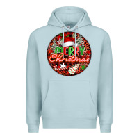 Blue Mist Merry christmas Premium Hoodie - FaDigitalArtStudio