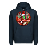 Navy Merry christmas Premium Hoodie - FaDigitalArtStudio