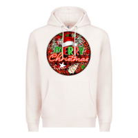 Pale Pink Merry christmas Premium Hoodie - FaDigitalArtStudio