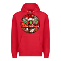 Red Merry christmas Premium Hoodie - FaDigitalArtStudio