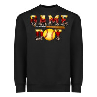Black game day softball Heavyweight Sweatshirt - FaDigitalArtStudio