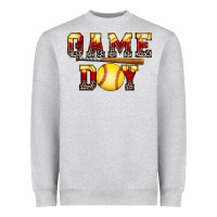 Heather Grey game day softball Heavyweight Sweatshirt - FaDigitalArtStudio