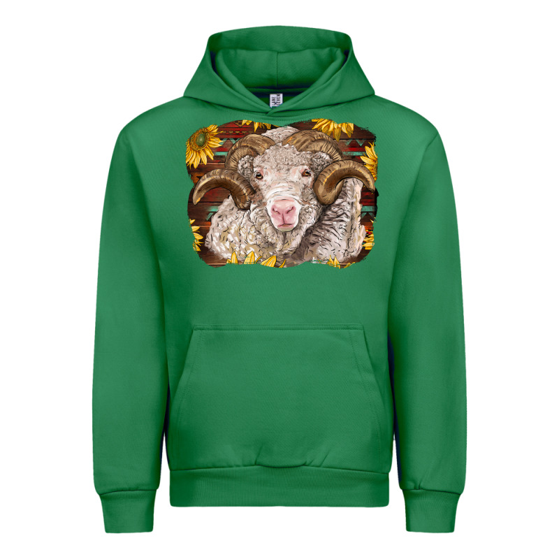 Merino Ram With Sunflowers Urban Hoodie by BarkalooDesign | Teevron