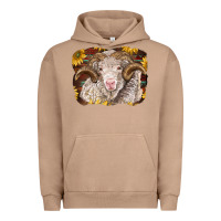 Pigment Burro merino ram with sunflowers Urban Hoodie - BarkalooDesign