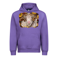Tulip merino ram with sunflowers Urban Hoodie - BarkalooDesign