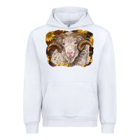 White merino ram with sunflowers Urban Hoodie - BarkalooDesign