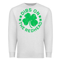 Oatmeal Heather dibs on the redhead  st patricks day Premium Sweatshirt - lanVoArt