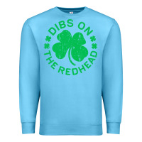 Ocean Blue dibs on the redhead  st patricks day Premium Sweatshirt - lanVoArt