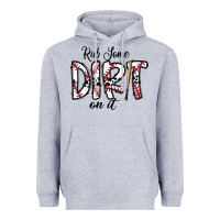 Heather Grey rub somedirt on it baseball Heavyweight Hoodie - CowhideDigitalArt