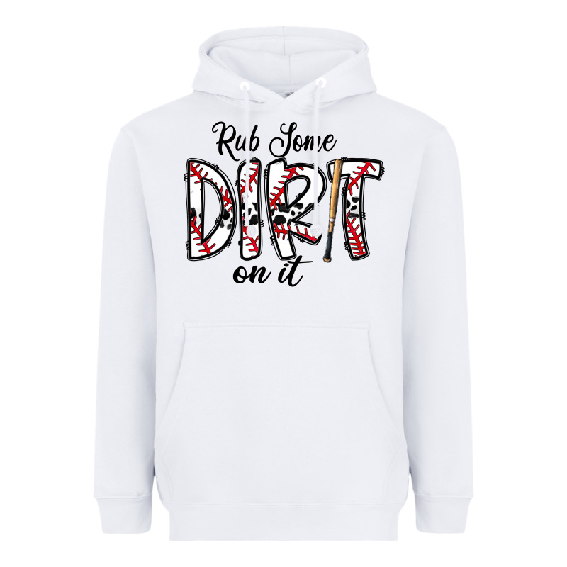 Rub Somedirt On It Baseball Heavyweight Hoodie by CowhideDigitalArt | Teevron