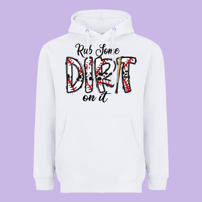 Rub Somedirt On It Baseball Heavyweight Hoodie Designed By Cowhidedigitalart
