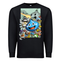 Black dragon quest slime print Premium Sweatshirt - lanVoArt
