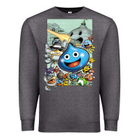 Charcoal Heather dragon quest slime print Premium Sweatshirt - lanVoArt