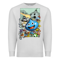 Dove Grey dragon quest slime print Premium Sweatshirt - lanVoArt