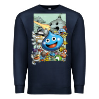 Navy dragon quest slime print Premium Sweatshirt - lanVoArt