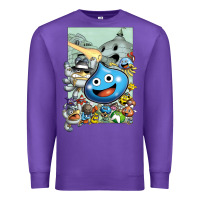 Purple dragon quest slime print Premium Sweatshirt - lanVoArt