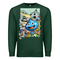 Sports Green dragon quest slime print Premium Sweatshirt - lanVoArt