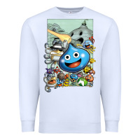 White dragon quest slime print Premium Sweatshirt - lanVoArt