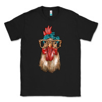 Black chicken with bandana and leopard Classic Tee - texasbilliewilder