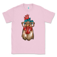 Bubblegum Pink chicken with bandana and leopard Classic Tee - texasbilliewilder