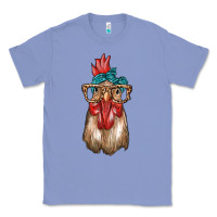 Colony Blue chicken with bandana and leopard Classic Tee - texasbilliewilder