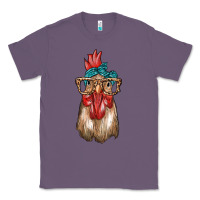Lavender chicken with bandana and leopard Classic Tee - texasbilliewilder