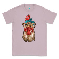 Lilac chicken with bandana and leopard Classic Tee - texasbilliewilder