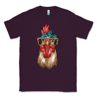 Plum chicken with bandana and leopard Classic Tee - texasbilliewilder