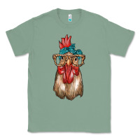 Sage chicken with bandana and leopard Classic Tee - texasbilliewilder