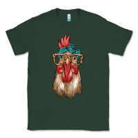 Sports Green chicken with bandana and leopard Classic Tee - texasbilliewilder