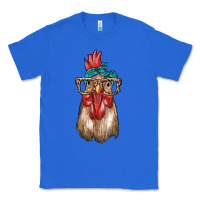 True Royal chicken with bandana and leopard Classic Tee - texasbilliewilder