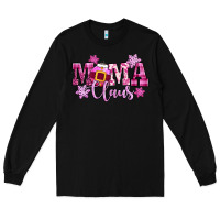Black mama claus pink christmas Long Sleeve Tee - CowGirlArtShop