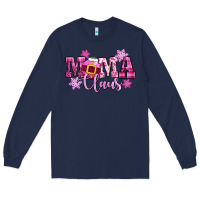 Navy mama claus pink christmas Long Sleeve Tee - CowGirlArtShop