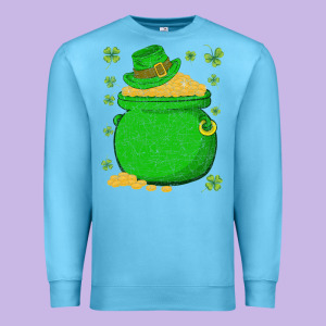 Ireland Leprechaun Hat Pot Of Gold Irish St Patricks Day Premium Sweatshirt Designed By Lanvoart