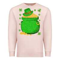 Pale Pink ireland leprechaun hat pot of gold irish st patricks day Premium Sweatshirt - lanVoArt