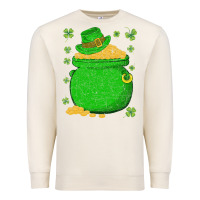 Sandshell ireland leprechaun hat pot of gold irish st patricks day Premium Sweatshirt - lanVoArt
