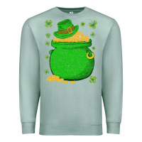 Seafoam ireland leprechaun hat pot of gold irish st patricks day Premium Sweatshirt - lanVoArt
