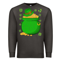 Smoke ireland leprechaun hat pot of gold irish st patricks day Premium Sweatshirt - lanVoArt