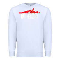 White funny eat healthy sexy tee mens rude valentine day gifts Premium Sweatshirt - lanVoArt