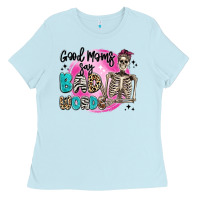 Baby Blue good moms say bad words Ladies Tee - Artiststas