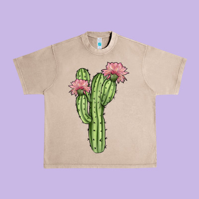 Cactus 4 Urban Heavy Tee Designed By Jahusdesignshop