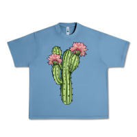 Pebble Blue cactus 4 Urban Heavy Tee - JahusDesignShop