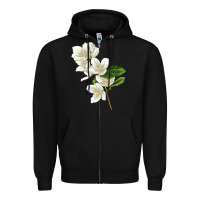 Black Mock Oranges Illustrations Zipper Hoodie - LillyAllenDesigns