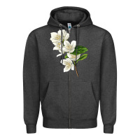 Charcoal Heather Mock Oranges Illustrations Zipper Hoodie - LillyAllenDesigns