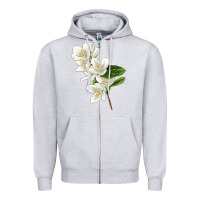 Heather Grey Mock Oranges Illustrations Zipper Hoodie - LillyAllenDesigns