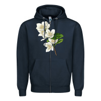 Navy Mock Oranges Illustrations Zipper Hoodie - LillyAllenDesigns