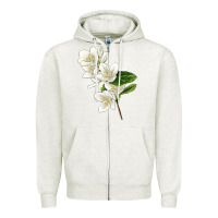 Oatmeal Heather Mock Oranges Illustrations Zipper Hoodie - LillyAllenDesigns