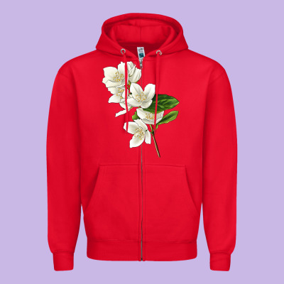 Mock Oranges Illustrations Zipper Hoodie Designed By Lillyallendesigns