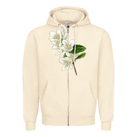 Sandshell Mock Oranges Illustrations Zipper Hoodie - LillyAllenDesigns